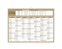 Calendrier semestriel mural 2026 - Natura - 40,5 x 55 cm