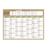 Calendrier semestriel mural 2027- natura - 40,5 x 55 cm