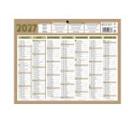 Calendrier semestriel mural  2027 Natura - 21 x 26,5 cm