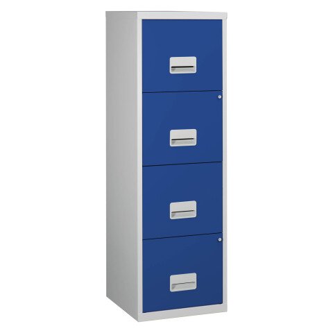 Archivador metálico Budget 4 cajones Gris/Azul