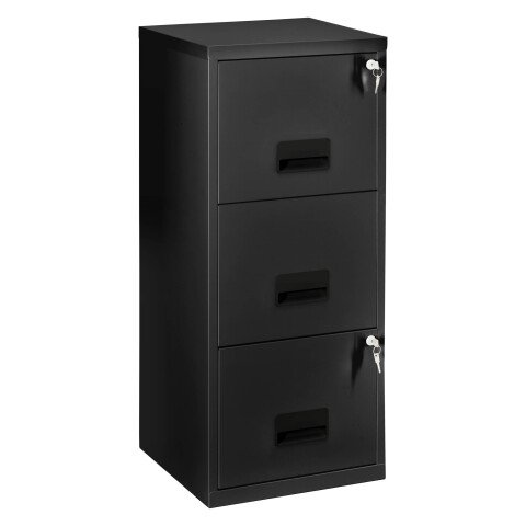 Archivador metálico Budget 3 cajones Negro