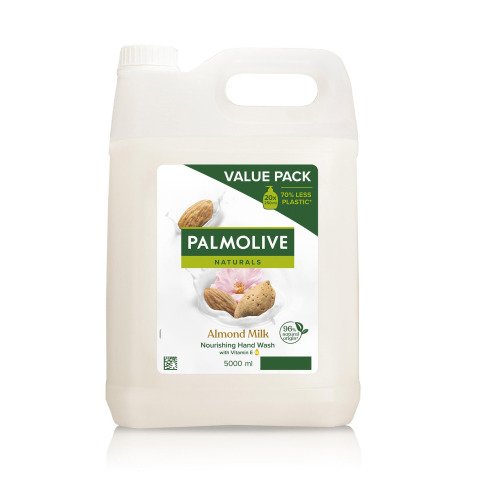 Bottle of 5 L Palmolive nourishing washing cream almond