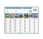 Calendrier semestriel mural 2027 - planète - 43 x 55 cm