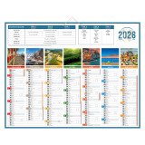 Calendrier semestriel mural 2025 - planète - 43 x 55 cm