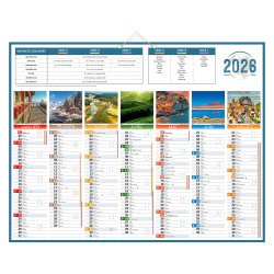 Calendrier semestriel mural 2026 - planète - 43 x 55 cm