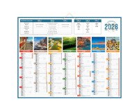 Calendrier semestriel mural Planète 2026 - 43 x 55 cm
