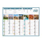 Calendrier semestriel mural 2027 - planète - 43 x 55 cm