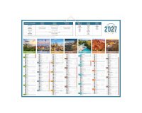 Calendrier semestriel mural 2027 - planète - 43 x 55 cm