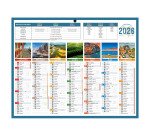 Calendrier semestriel mural 2026 - planète - 21 x 26,5 cm