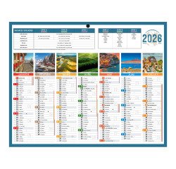 Calendrier semestriel 2026 - planète - 21 x 26,5 cm