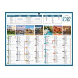Calendrier semestriel mural 2027 - planète - 21 x 26,5 cm