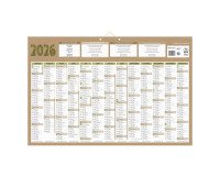 Calendrier annuel mural 2026 - Natura - 43 x 65 cm