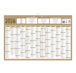 Calendrier annuel mural 2026 - Natura - 43 x 65 cm