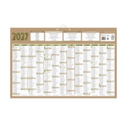 Calendrier annuel mural 2027 - Natura - 43 x 65 cm