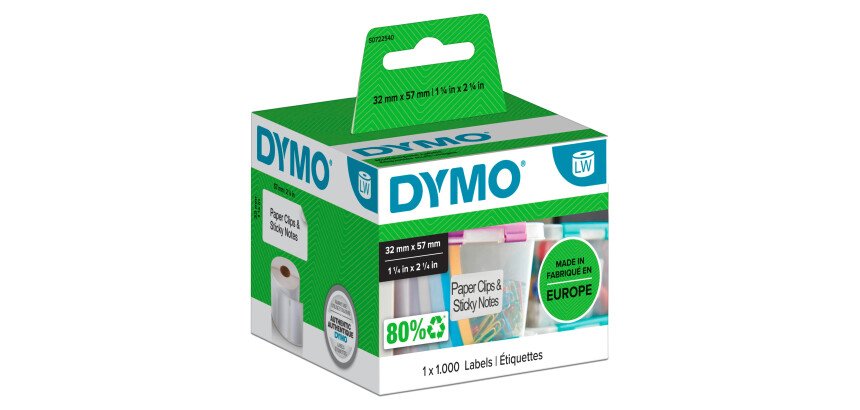 Etiquettes 57 x 32 mm Dymo - Rouleau de 1000