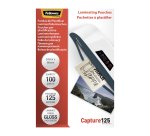 Paquete de 100 fundas de plastificación térmica 54 x 86 (DNI) 125 micras Fellowes Glossy