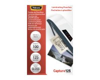 Paquete de 100 fundas de plastificación térmica 54 x 86 (DNI) 125 micras Fellowes Glossy