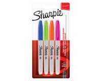 Rotuladores permanentes Sharpie Fine colores surtidos FUN - Blíster 4 unidades