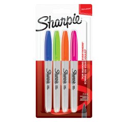 Rotuladores permanentes Sharpie Fine colores surtidos FUN - Blíster 4 unidades