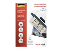 Paquete de 100 fundas de plastificación térmica A4 125 micras Fellowes Glossy