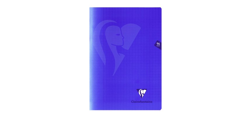 Cahier piqué Clairefontaine Mimesys - A4 21 x 29,7 cm - grands carreaux - 96 pages