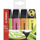 Highlighter Stabilo Boss assorted colours - Pack of 4