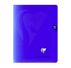 Cahier piqué Clairefontaine Mimesys 17 x 22 cm grands carreaux 96 pages