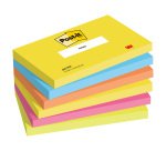 Notes repositionnables couleurs Energetic Post-it 76 x 127 mm - Bloc de 100 feuilles