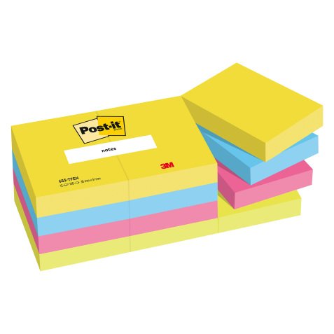 Notes repositionnables couleurs Energetic Post-it 38 x 51 mm - bloc de 100 feuilles