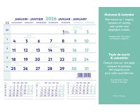 Mouse pad + 2026 vintage monthly calendar - 23 x 18 cm