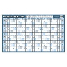 Planning annuel 2025 - effaçable - 60 x 99 cm