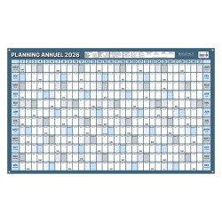 Planning annuel 2026 - effaçable - 60 x 99 cm