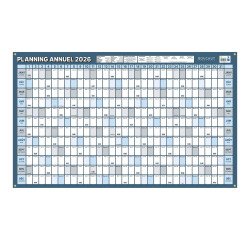 Planning annuel 2026 - Effaçable à sec - 60 x 99 cm