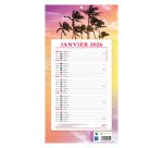 Bloc mensuel à feuillets Millésimé 2026 - Exotique - 19 x 36 cm