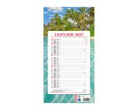 Bloc mensuel à feuillets Millésimé 2027 - Exotique - 19 x 36 cm