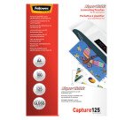 Pochettes de plastification SuperQuick Fellowes A4 2 x 125 µ brillantes - Boite de 100