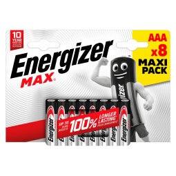 Blister 8 batterijen LR03 Energizer Max