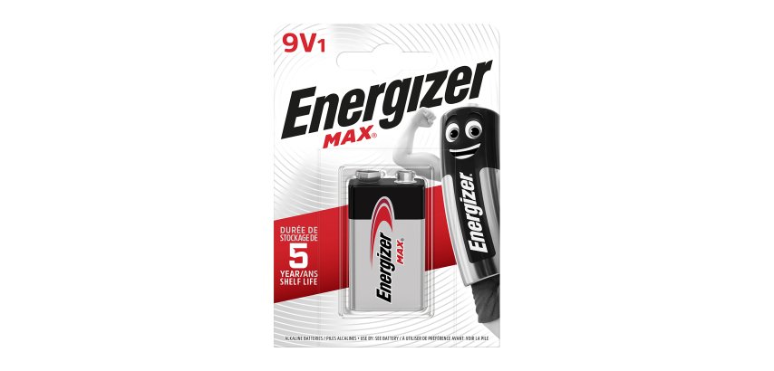 Energizer Max - Pack mit 1 Alkaline-Batterie PP3/LR61 - 9V