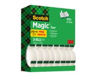 Pack de 16 cintas adhesivas Scotch Magic invisible 33 m + 8 de regalo