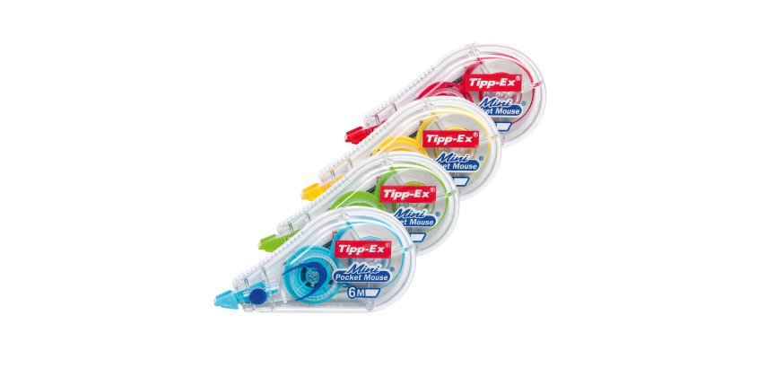Pack de 15 correcteurs à sec Mini Pocket Mouse fun' Tipp-Ex + 5 offerts