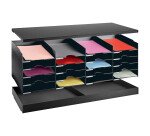 Storage box 112cm, 25 slots - black