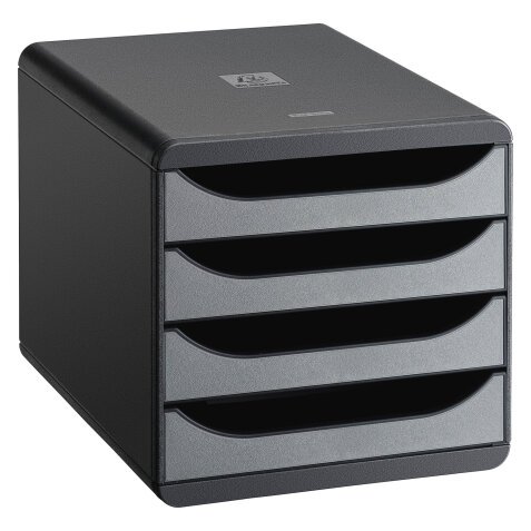 Klasseerbox Exacompta Big Box 4 laden zwarte koffer