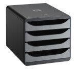 Module de classement Exacompta Big Box 4 tiroirs coffre noir
