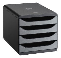 Módulo archivador de 4 cajones Exacompta Big Box negro