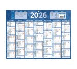 Calendrier semestriel mural 2026 - 32 x 42 cm - 7 mois