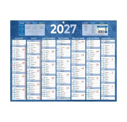 Calendrier semestriel mural 2027 - 32 x 42 cm - 7 mois