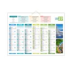 Calendrier semestriel mural 2027 - 4 saisons - 40,5 x 55 cm