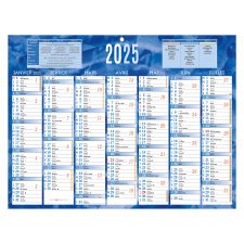 Calendrier semestriel mural 2025 - 32 x 42 cm - 7 mois