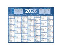 Calendrier semestriel mural 2026 - 32 x 42 cm - 7 mois