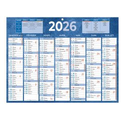 Calendrier semestriel mural 2026 - 32 x 42 cm - 7 mois